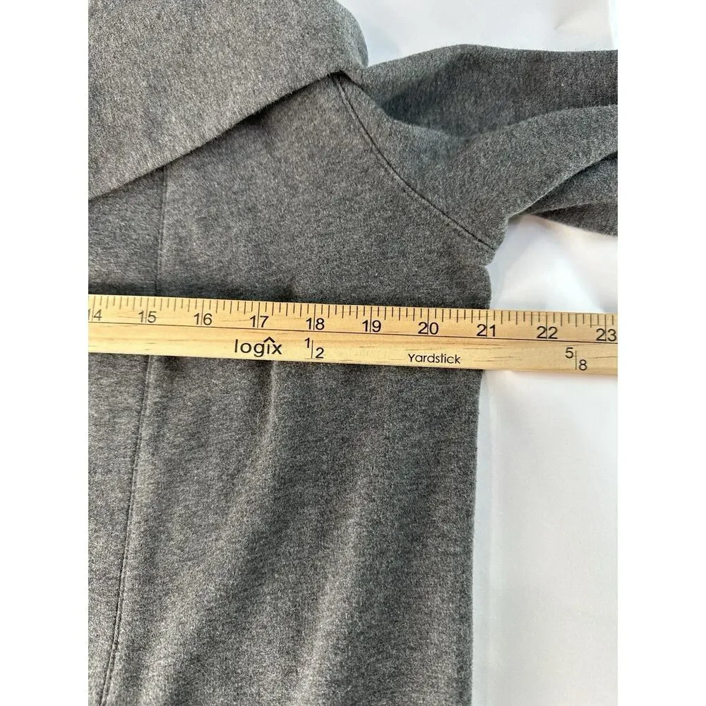 ANN TAYLOR LOFT‎ Cardigan XS Open Front Hooded Cotton Blend Gray Classic